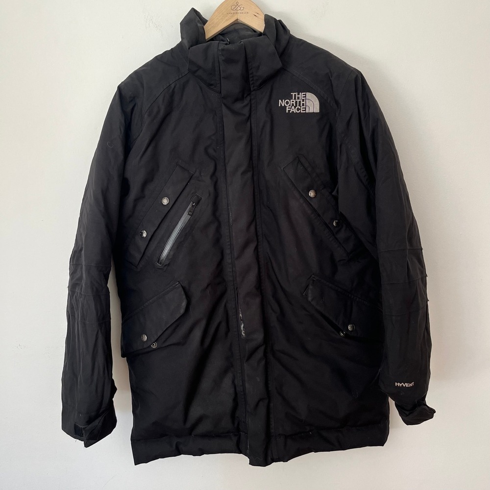 The North Face HyVent Black Insulated Parka Winter Jacket Mens Medium